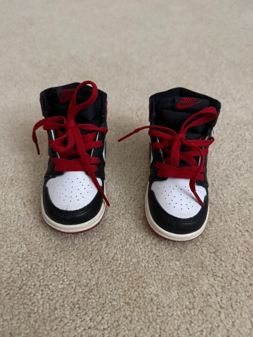 Toddler Air Jordan 1 Retro High OG Black Toe Reimagined
